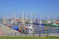 Hafen Dornumersiel in Ostfriesland an der Nordsee